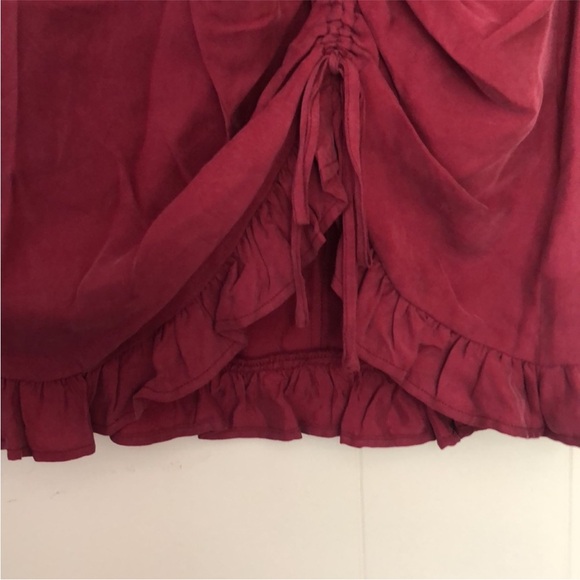 Red Ruched Dress - Picture 9 of 11